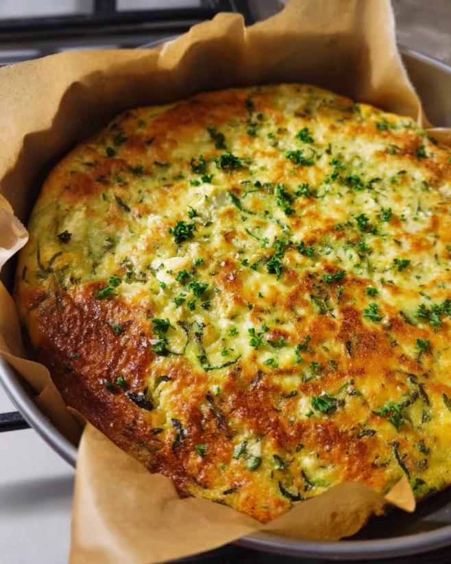 Proteinreiche Zucchini Schnitten