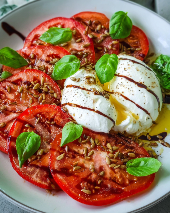 Frische Burrata Tomaten Platte