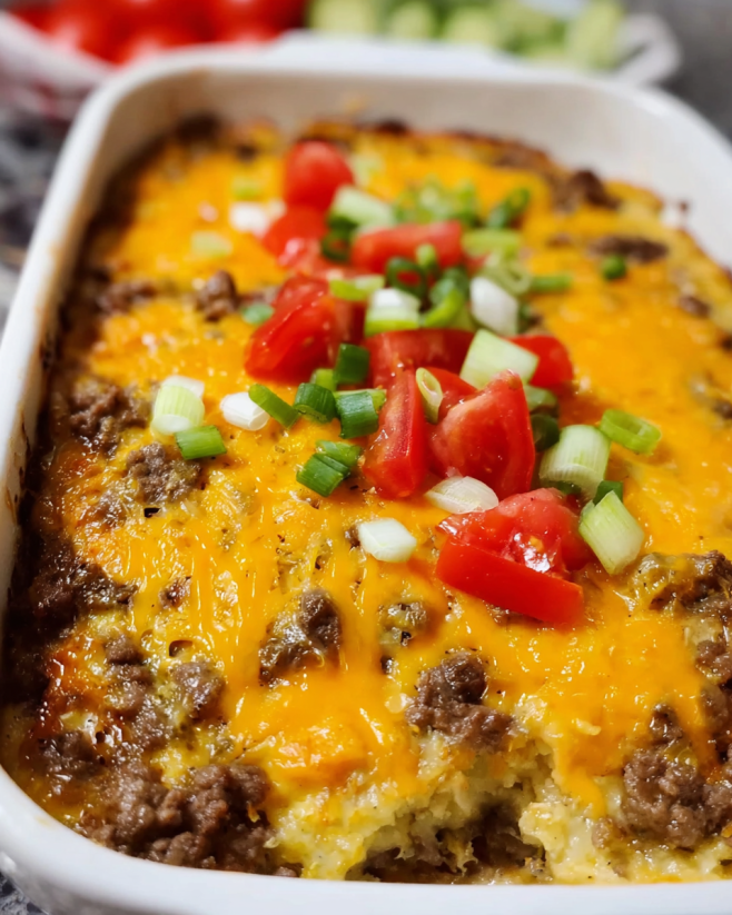 Low Carb Cheeseburger Auflauf