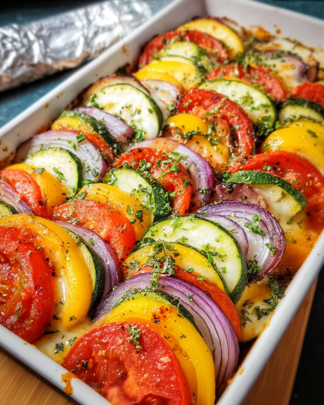 Buntes Ofen-Ratatouille Low Carb