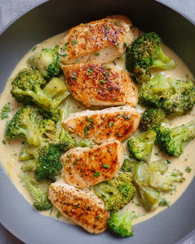 Cremige Hähnchen Brokkoli Pfanne 2