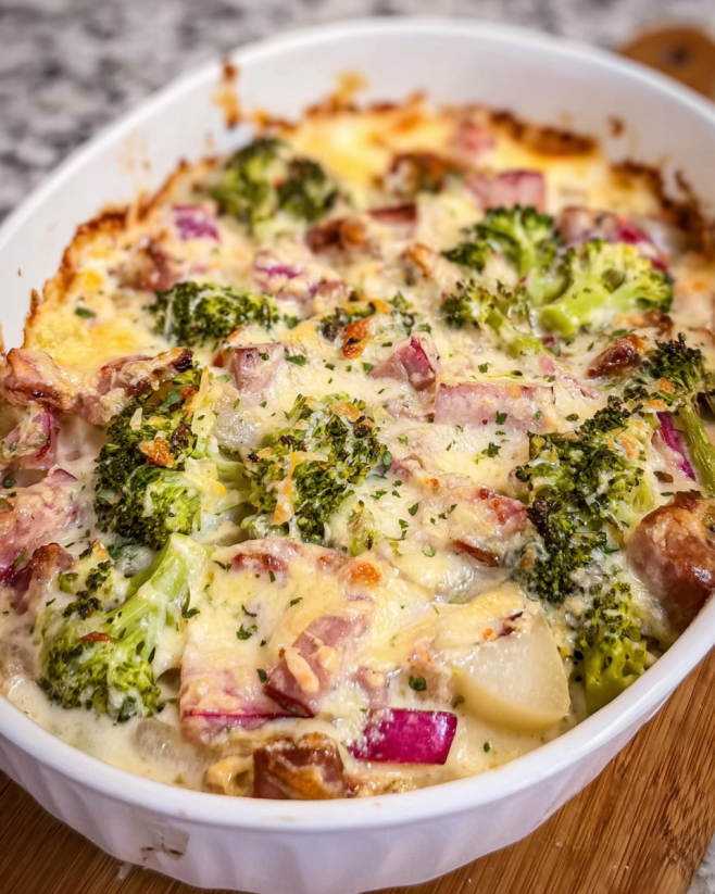 Cremiger Kohlrabi Brokkoli Auflauf 2