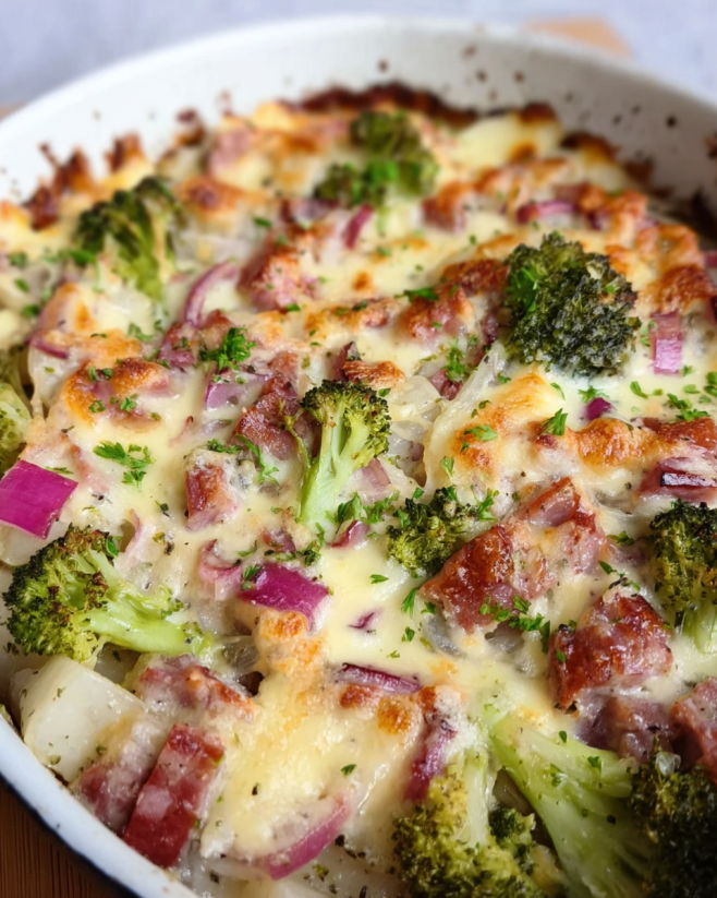 Cremiger Kohlrabi Brokkoli Auflauf 1