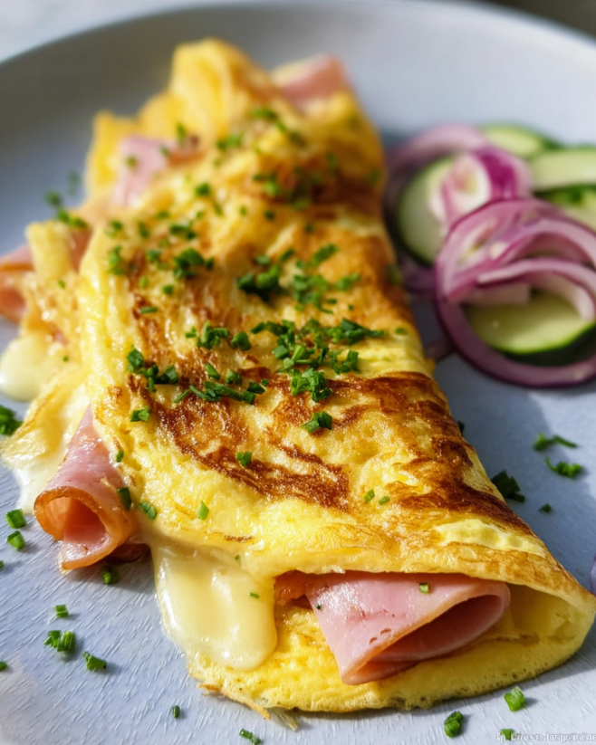 Cremiges Schinken Käse Omelette