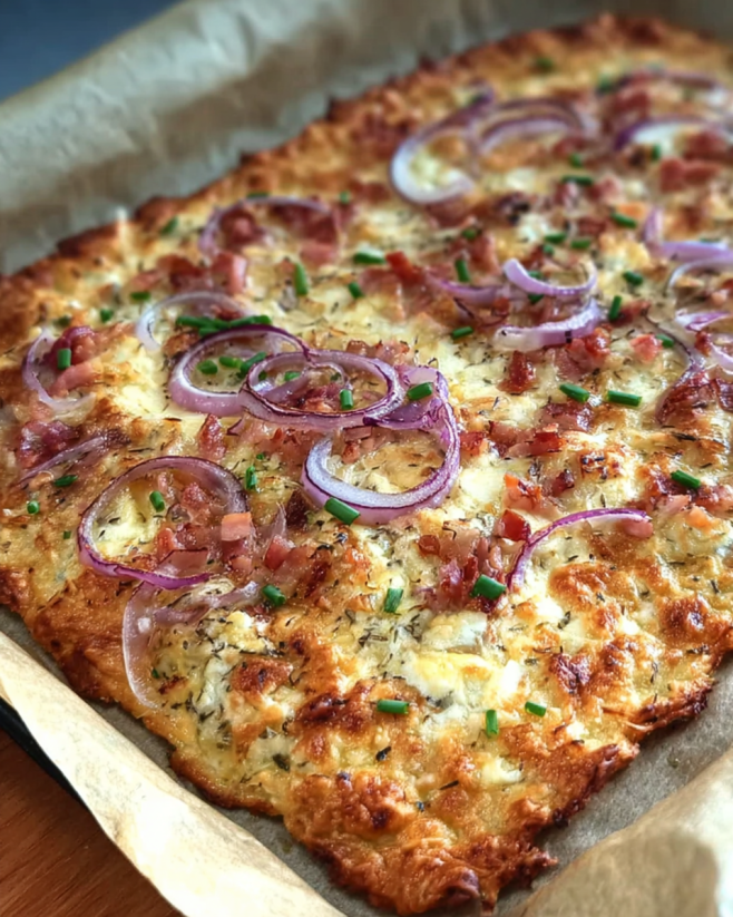 Low Carb Blitz Flammkuchen